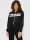 Bulito Cropped Women's Sweatshirt Jacket Hooded Black