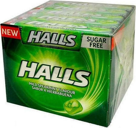 Halls Cool mit Geschmack Pfefferminz Ohne Zuckerzusatz 20Stück 33.5gr