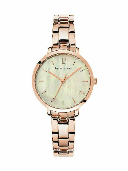 Pierre Lannier Women's Watch with Pink Gold Met...