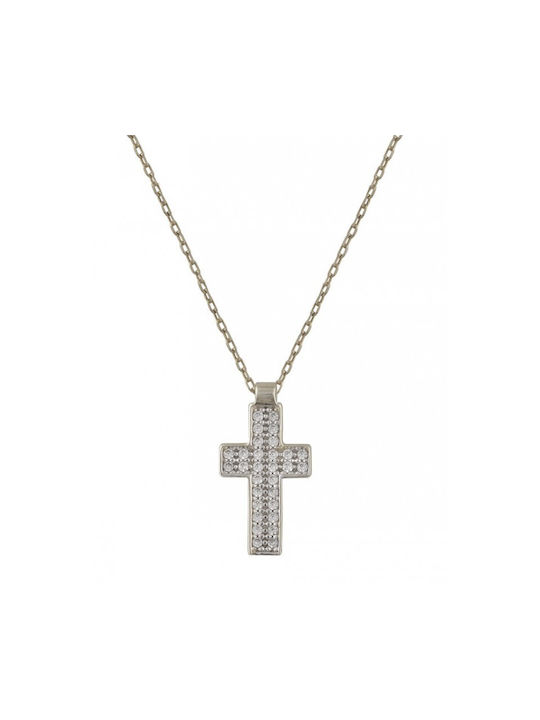 White gold cross ST15371L 9 Carat