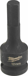 Milwaukee Spritzfilter Wasserhahn Bit-Stecknuss Pneumatisch mit Inbusschlüssel-Bit und Antriebsvierkant 1/2'' Größe H12 1Stück
