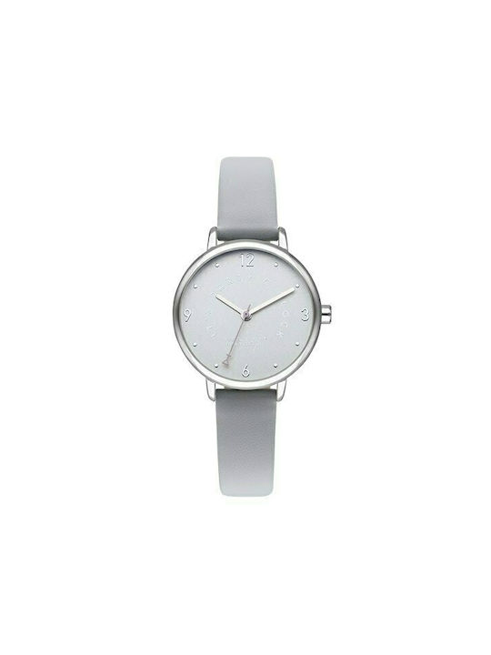 Mr Wonderful Watch with Gray Leather Strap