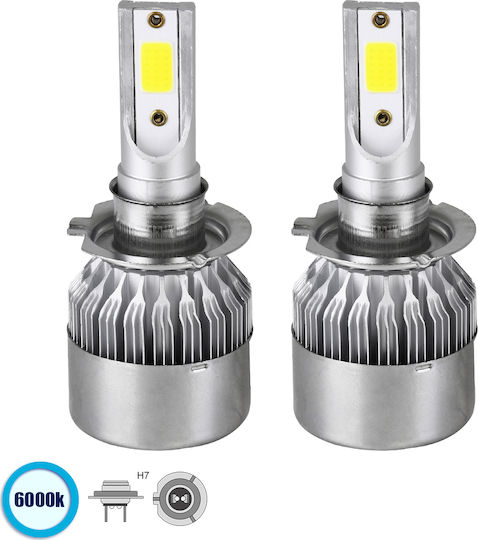 GloboStar Λάμπες Αυτοκινήτου C6 Line H7 LED 6000K Ψυχρό Λευκό 8-48V 72W 2τμχ