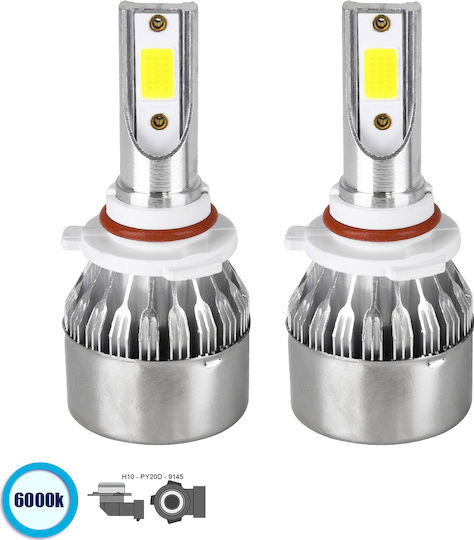GloboStar Lampen Auto C6 H10 Canbus LED 6000K Kaltes Weiß 8-48V 72W 2Stück