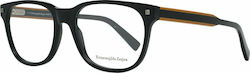 Zegna Plastic Eyeglass Frame Cat Eye Black EZ5120 001