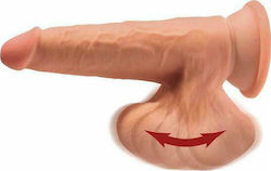 King Cock Triple Density Ρεαλιστικό Dildo με Όρχεις και Βεντούζα Tan 18cm