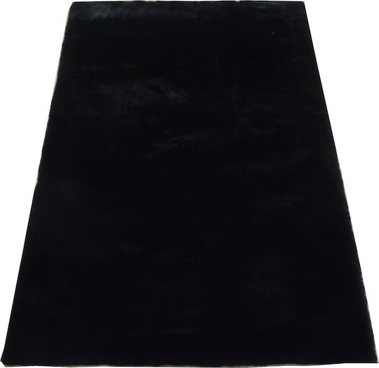 Newplan Puffy Αντιολισθητικό Shaggy Γούνινο 80x150cm FC9 Black Newplan Puffy Αντιολισθητικό Shaggy Γούνινο 80x150cm FC9 Black