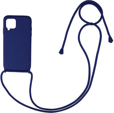 Sonique CarryHang Back Cover Silicone 0.5mm with Strap Dark Blue (Galaxy A42)