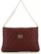Leather Women's Handbag Crossbody Burgundy