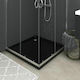 vidaXL Square Acrylic Shower Black 80x80x4cm