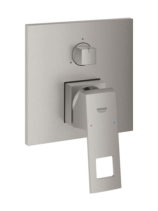 Grohe Eurocube Built-In Mixer for Shower with 3 Exits Silver