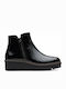 Airabell Leather Women's Ankle Boots Platform Black