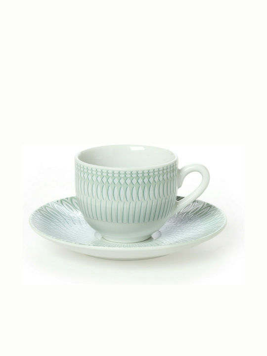 Cryspo Trio Amalfi Set of Cups Coffee Porcelain Gray 100ml 6pcs
