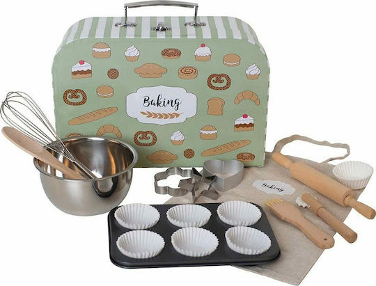 Jabadabado Cooking Toy / Kitchen Utensils Case with Baking Utensils 13pcs