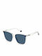 Polaroid Sunglasses with Transparent Plastic Frame and Blue Polarized Lens PLD6163/F/S 900/C3