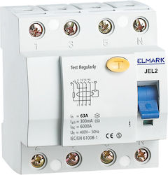 Elmark JEL2 Phase 4-Pole Earth Leakage Relay 20A 230V 40492S