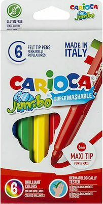 Carioca Jumbo Waschbare Zeichenmarker Dicke Set 6 Farben (24 Packungen) 40568