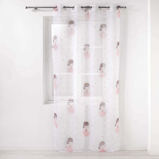 Flamingo Kinder Vorhang Petite Princesse mit Haken White 140x240cm