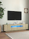 TV Stand with LED Lighting Sonoma L160xD35xH40cm