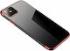 Hurtel Electroplating Frame Umschlag Rückseite Silikon 0.3mm Rot (Galaxy S21 Ultra 5G)