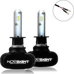 NovSight Lamps Car & Motorcycle H1 LED 6500K Cold White 50W 2pcs