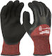Milwaukee Gloves for Work Black Nitrile for Cutting Protection Level 3 1pcs