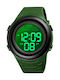 Skmei 1675 Digital Watch Battery with Green Rubber Strap