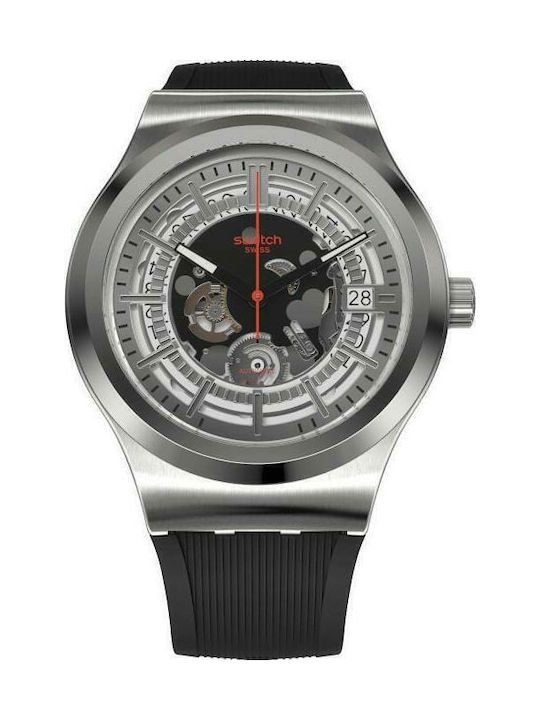 Swatch Sistem Through Again Watch Automatic with Rubber Strap