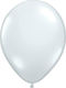 Composition with 100 Balloons Latex White 13cm