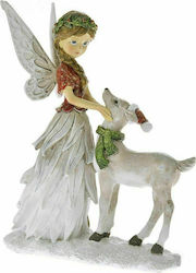 Iliadis Christmas Plastic Fairy Figure White 17x14x6cm