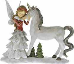 Iliadis Christmas Plastic Fairy Figure Gray 17x20x8cm