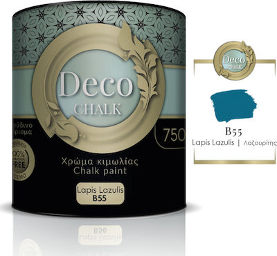 Pellachrom Deco Chalk Paint Χρώμα Κιμωλίας B55 Αζουρίτης Μπλε 750ml