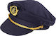 Navy blue cotton sailor hat