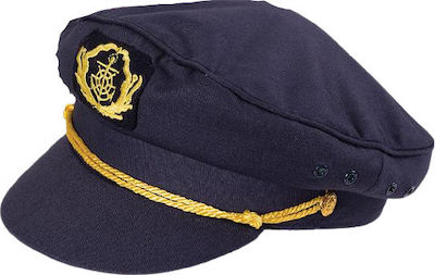 Navy blue cotton sailor hat