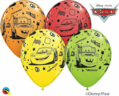 Set of 5 Balloons Latex Multicolour Disney Cars Mater 28cm