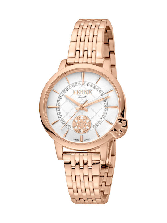 Ferre Milano Uhr mit Rose Gold Metallarmband