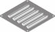 Square Fireplace Air Shutter Inox M8057B 12x12cm