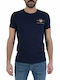 Gant Archive Shield Embroidered Men's Short Sleeve T-shirt Navy Blue