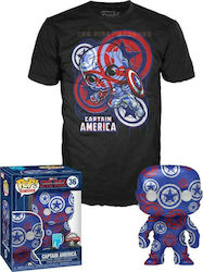 Funko Pop! Tees Marvel: Captain America - Civil War Art Series (Figure & T-Shirt) Extra Large