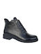 Women's Patent Leather Ankle Boots Black