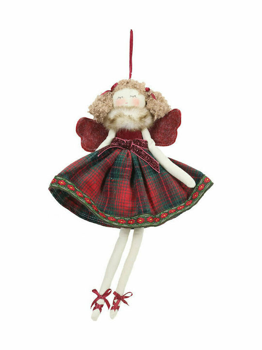 InTheBox Christmas Fabric Figure Cherub Red Height 33cm