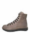Leather Women's Ankle Boots Taupe