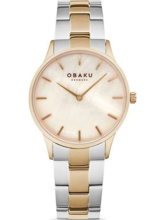 Obaku Lyng Lille Flame Damen Uhr mit Metallarmband