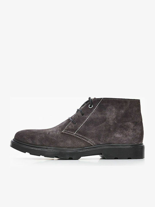 Hernest Suede Γκρι Ανδρικά Μποτάκια