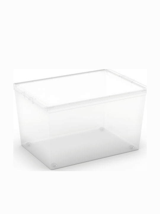 Kis Πλαστικό Κουτί Αποθήκευσης με Καπάκι Διάφανο 55x38.5x30.5cm