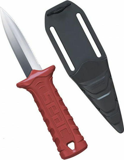 Seac Samurai Evo Μαχαίρι Κατάδυσης Στιλέτο Κόκκινο με Λεπίδα 15cm