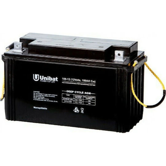 Unibat Μπαταρία Φωτοβολταϊκών AGM Κλειστού Τύπου 12V 120Ah C20