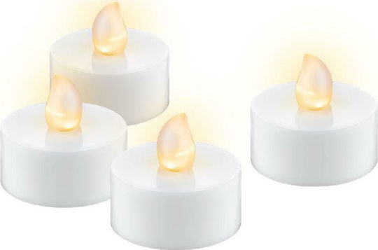 Goobay Dekorative Lampe Teelicht Weiß 4Stück