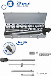 Maurer 94778 Ratchet and Socket Set 3/4" 20 Pieces Maurer 94778 Ratchet and Socket Set 3/4" 20 Pieces