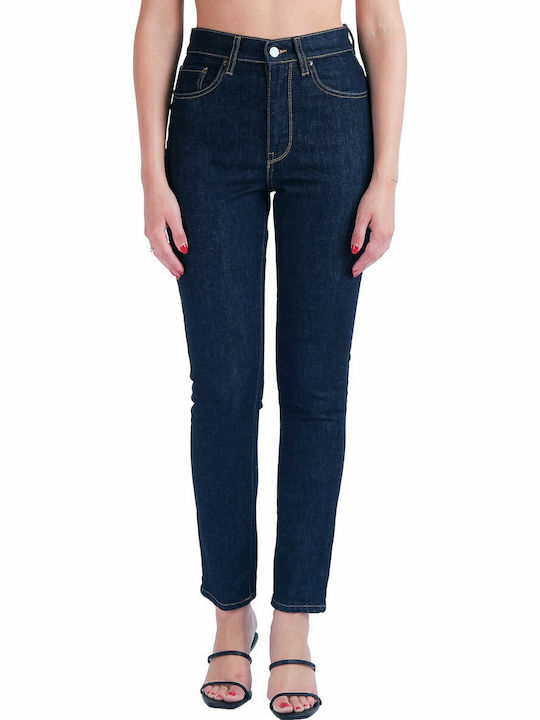 Salt & Pepper Jeans Kate Raw Ψηλόμεσο Γυναικείο Jean Παντελόνι Navy